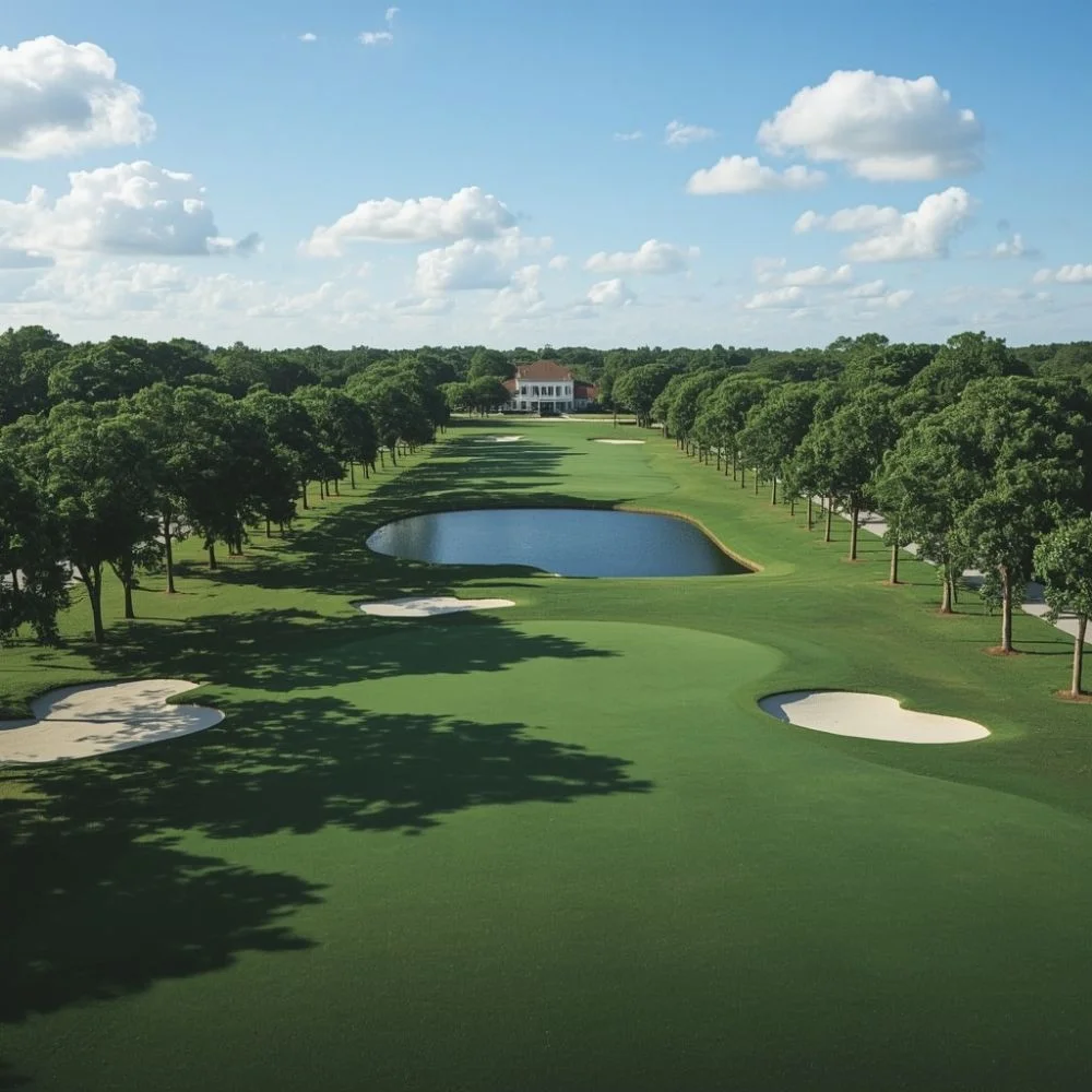 Bay Hill Club & Lodge golf course with lakes, trees, and bunkers in Orlando.