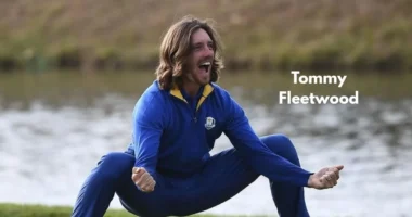 Tommy Fleetwood celebrates after securing a big Tour Championship payout as Scottie Scheffler struggles at East Lake.