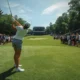 Yu Liu hits a strong shot during the CPKC Women’s Open in Canada, where she fired a 67 to climb the leaderboard.